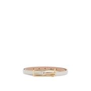 Stijlvol Logo Charme Leren Riem Alessandra Rich , White , Dames