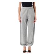 Grijze Melange Sweatpants Elastische Taille The Attico , Gray , Dames