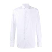 Slim Fit Katoenen Overhemd Wit Xacus , White , Heren