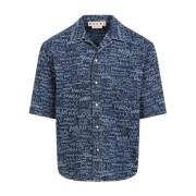 Blauw Katoenen Shirt voor Mannen Marni , Blue , Heren