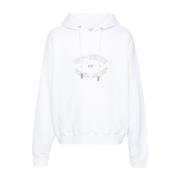 Witte Katoenen Hoodie Sweatshirt Off White , White , Heren