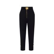 Zwarte Jas met Snap Gesp en Gouden Knopen Elisabetta Franchi , Black ,...