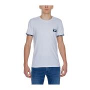 Witte Katoenen Crew Neck T-Shirt Emporio Armani , White , Heren