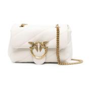 Elegante Schoudertas in Wit en Goud Pinko , White , Dames