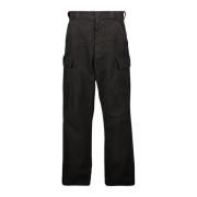 Zwarte Gewassen Cargo Broek Lente-Zomer 2025 Prada , Black , Heren