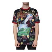 Multicolor Grafische Print Katoenen T-shirt Dolce & Gabbana , Multicol...