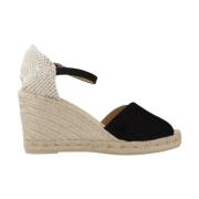 Stijlvolle Wedges voor Vrouwen Geox , Black , Dames