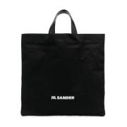 Zwarte Tote Shopper Tas Jil Sander , Black , Dames