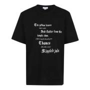 Zwart T-shirt met contrastprint Alexander McQueen , Black , Heren