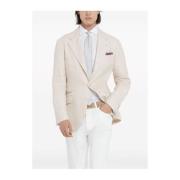 Witte Zakoverhemd Ss25 Brunello Cucinelli , White , Heren