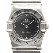 Pre-owned Stainless Steel watches Omega Vintage , Black , Dames