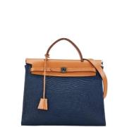 Pre-owned Canvas handbags Hermès Vintage , Blue , Dames