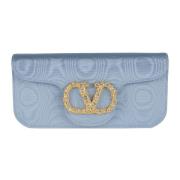 Blauwe Kristal Clutch Loco Elegante Stijl Valentino Garavani , Blue , ...