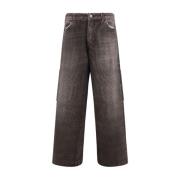 Laag getailleerde katoenen jeans met vijf zakken Emporio Armani , Gray...