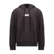 Heren Nero Sweatshirt Ss25 MM6 Maison Margiela , Black , Heren