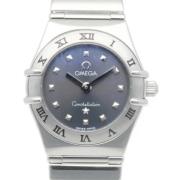 Pre-owned Stainless Steel watches Omega Vintage , Blue , Dames