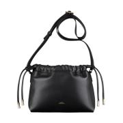 Zwarte Nep Leren Mini Tas A.p.c. , Black , Dames