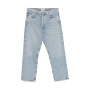 Lichtblauwe Knop Fly Jeans Agolde , Blue , Heren