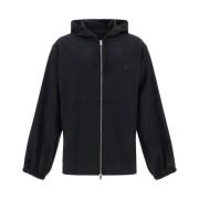 Iconische Logo Wollen Hoodie met Trekkoord Givenchy , Black , Heren