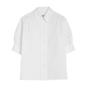 Bianco Damesoverhemd Ss25 Jil Sander , White , Dames