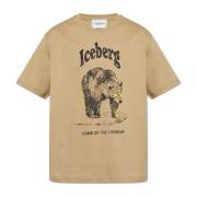 T-shirt met print Iceberg , Beige , Heren