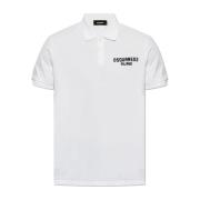 Polo met logo Dsquared2 , White , Heren