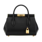 Marlene Zwarte Leren Handtas Dolce & Gabbana , Black , Dames