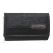 Pre-owned Leather key-holders Bvlgari Vintage , Black , Heren