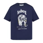 T-shirt met print Iceberg , Blue , Heren