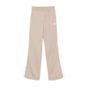 Beige Logo Sportieve Broek Golden Goose , Beige , Dames