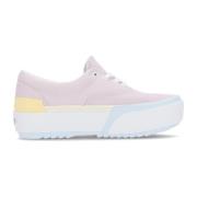 Pastel Lage Sneaker met Plateau Vans , Pink , Dames