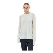 Kasjmier Gebreide Crewneck Sweater The Row , Beige , Dames