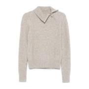 Beige Coltrui Sweater Aw24 Isabel Marant Étoile , Gray , Dames