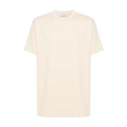 Casual Katoenen T-shirt Off White , Beige , Heren