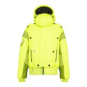 Hooded Neon Quilted Jacket Balmain , Yellow , Heren