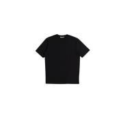 Zwart Katoenen T-shirt Ronde Kraag Jil Sander , Black , Heren