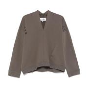 Bruine Sweatshirt Damesmode Ss25 MM6 Maison Margiela , Brown , Dames