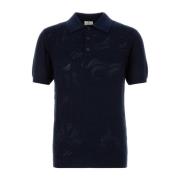 Stijlvol Donkerblauw Katoenen Poloshirt Etro , Blue , Heren