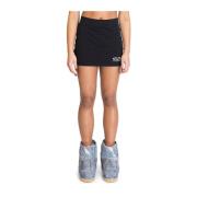 Zwart en wit logo mini rok Vetements , Black , Dames