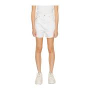 Geregenereerde Katoenmix Shorts met Elastaan Tommy Jeans , White , Dam...