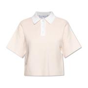 Polo met kasjmier afwerking JW Anderson , Pink , Dames