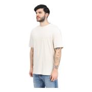 Korte mouw beige T-shirt voor mannen Calvin Klein Jeans , Beige , Here...