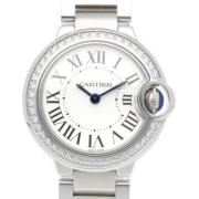 Pre-owned Stainless Steel watches Cartier Vintage , White , Dames