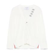 Witte Sweater met Handtekeningdetails Thom Browne , White , Dames