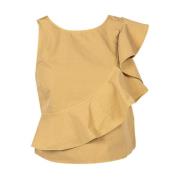 Elegante Asymmetrische Blouse Pinko , Yellow , Dames