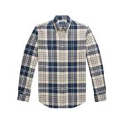 Flanellen Shirt - Ruiten Offwhite/Marineblauw Ralph Lauren , Multicolo...