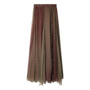 Gedrukte gestippelde maxi rok Mes Demoiselles , Brown , Dames