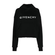 Hoodie met logo-print Givenchy , Black , Dames