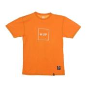 Logo Heren T-shirt Roest Oranje HUF , Orange , Heren