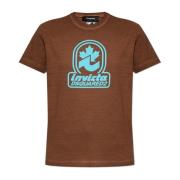 T-shirt met print Dsquared2 , Brown , Dames